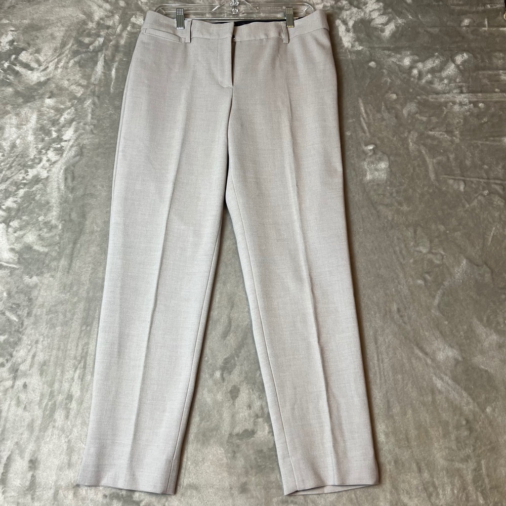 Talbots Hampshire Women's Light Gray Straight Leg Career Pants Size 8